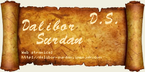 Dalibor Surdan vizit kartica